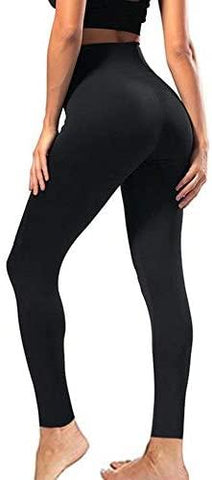 MeLegs High Waisted Leggings for Women - Soft Athletic, Black - MeLegs