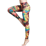 Printed Long Women Yoga Leggings High Waist Tummy Control Over The Heel - MeLegs