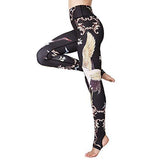 Printed Long Women Yoga Leggings High Waist Tummy Control Over The Heel - MeLegs