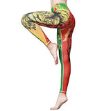 Printed Long Women Yoga Leggings High Waist Tummy Control Over The Heel - MeLegs