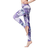 Printed Long Women Yoga Leggings High Waist Tummy Control Over The Heel - MeLegs