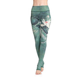 Printed Long Women Yoga Leggings High Waist Tummy Control Over The Heel - MeLegs