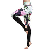 Printed Long Women Yoga Leggings High Waist Tummy Control Over The Heel - MeLegs