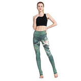 Printed Long Women Yoga Leggings High Waist Tummy Control Over The Heel - MeLegs