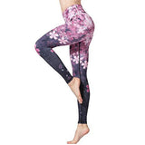 Printed Long Women Yoga Leggings High Waist Tummy Control Over The Heel - MeLegs