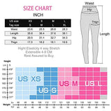 Printed Long Women Yoga Leggings High Waist Tummy Control Over The Heel - MeLegs