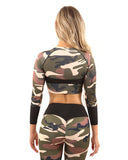 Virginia Camouflage Sports Top - Brown/Green - MeLegs